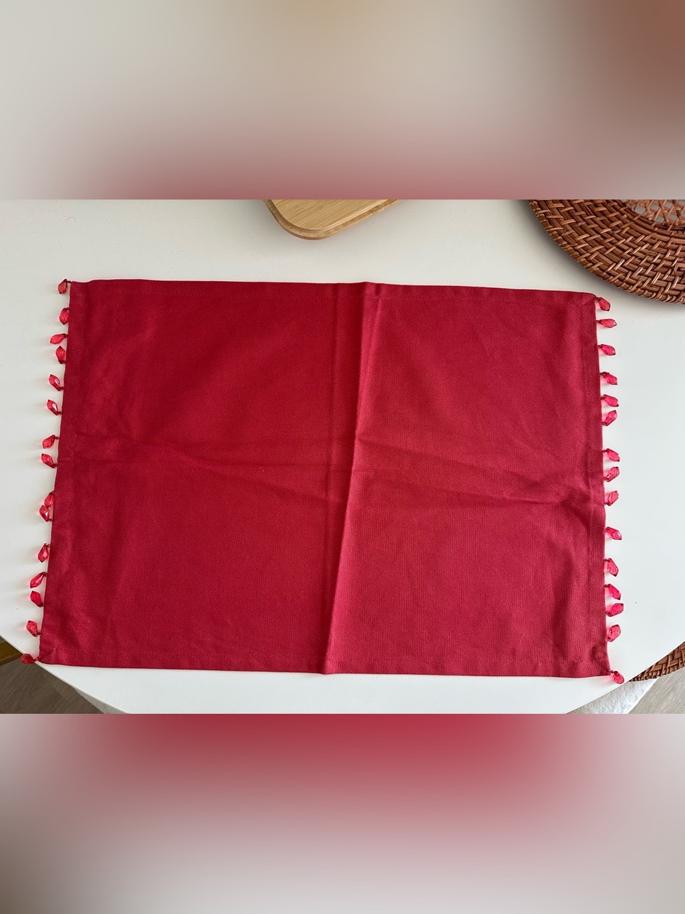 Pottery Barn Red decorative napkins - Solid Scarlet Accent set of 8